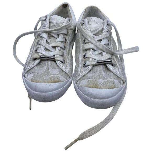 Coach Shoes - Coach White Cream Sneakers Women's Size 6.5